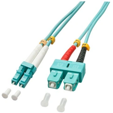 Lindy LC/SC Duplex Fiber Optic Cable, OM3, 5m, 50/