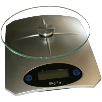 Svari virtuves digitālie 5kg balti/pelēki BESK