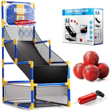 Bērnu arkādes basketbola spēļu komplekts ar 4 bumb