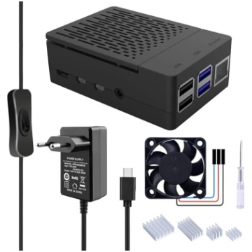 GeeekPi Raspberry Pi 4 korpuss ar PWM ventilatoru 