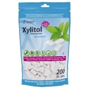 Košļājamā gumija Miradent Xylitol, piparmētru garš