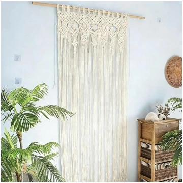 Boho makramē sienas dekors, 90 x 180 cm. Ar rokām