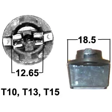 Spuldzes ligzda T10/T13/T15, grozāma