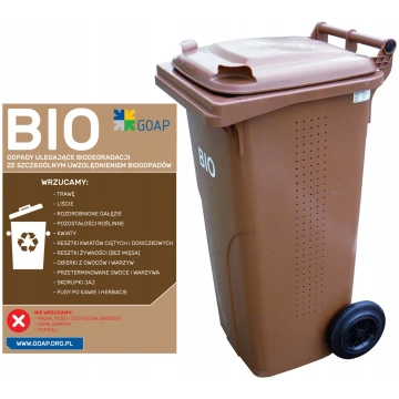 Miskastes Europlast Austria — brūna 120L BIO + RŪS