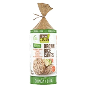 Galetes RICE UP brūno rīsu ar čia 120g