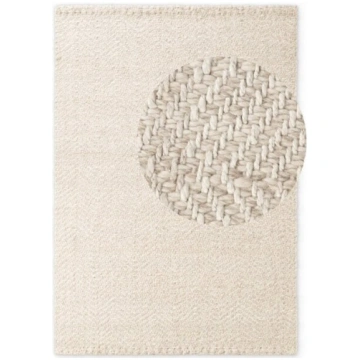 Elle Decoration Majoli dabiski balts vilnas paklāj