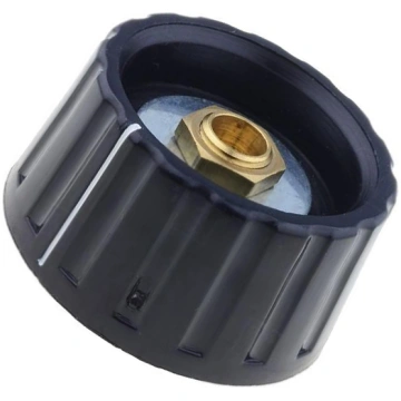 Knob; with pointer; plastic; Øshaft: 6mm; Ø36x18.5