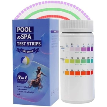 3-in-1 baseina teststrīpas | Baseina testētājs pH,
