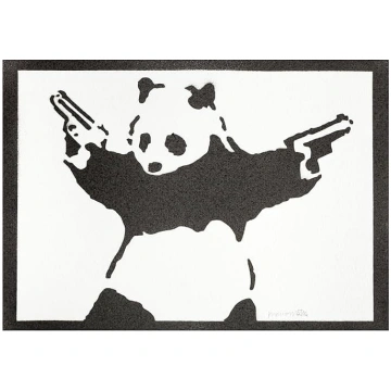 Banksy Tribut plakāts, Bruņots pandas lācis plakāt