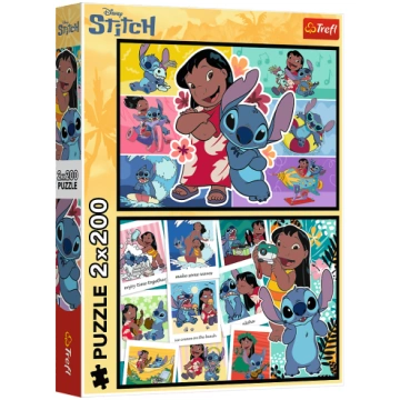 Puzles - Puzzle - 2x200 - Stitch"s Merry Life - Di