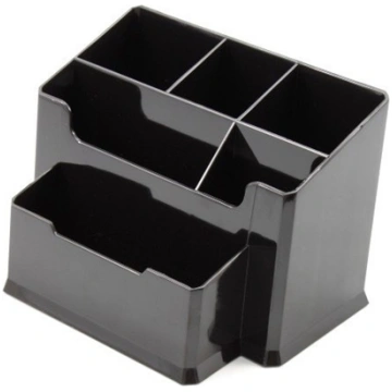 Pencil case Forpus, black, empty, section 6 1005-0
