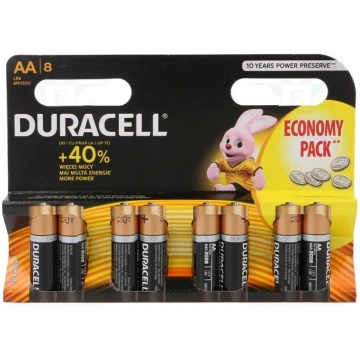 Battery: alkaline; AA; 1.5V; non-rechargeable; 8pc