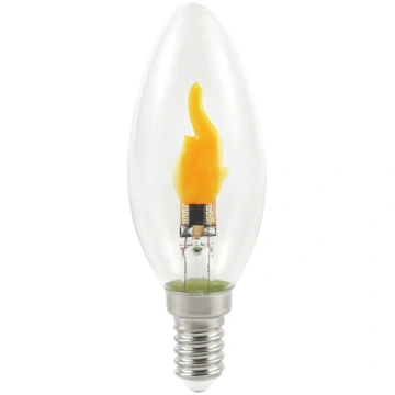 LED mirgojoša liesmas 0,5W E14 B35 1800K 8lm Skaid