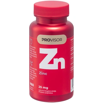 PROVISOR Zinc tabletes, 25 mg, 60 gab DOMUS NATURA