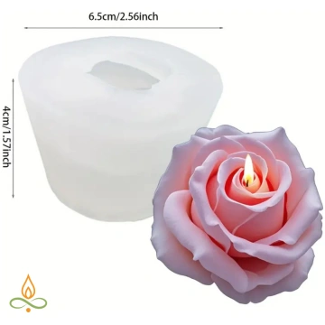 Silikona veidne Roze, 42x30mm