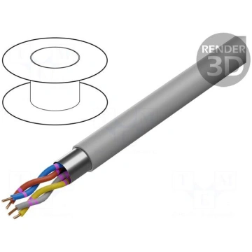 Wire | JE-Y(ST)Y÷BD | 2x2x0.8mm | shielded,Al-PET 