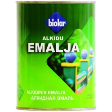 Biolar Alkīda emalja 2.7L Salātu zaļa spīdīga