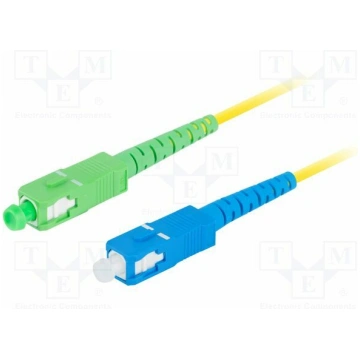 Fiber patch cord; SC/APC,SC/UPC; 1m; 9/125um; LSZH