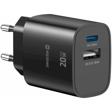 SWISSTEN Edge GaN ceļojumu lādētājs — GaN USB-C PD