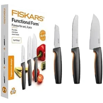 Fiskars virtuves nažu komplekts, 3 gabali, funkcio