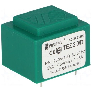 Transformer: encapsulated | 2VA | 230VAC | 7.5V | 