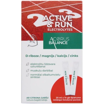 Acorus Balance Active and Run Electrolytes vitamīn