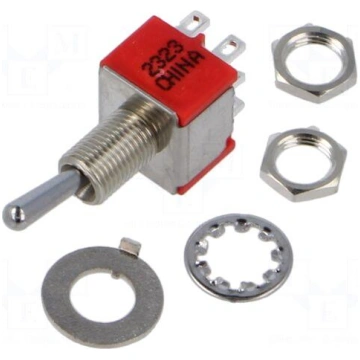 Switch: toggle | Pos: 2 | DPDT | ON-(ON) | 2A/250V