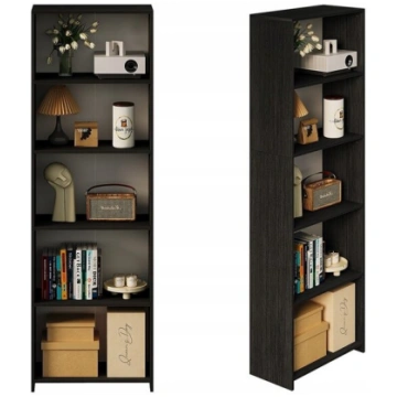 Moderns loft stila biroja grāmatu skapis ar 5 plau