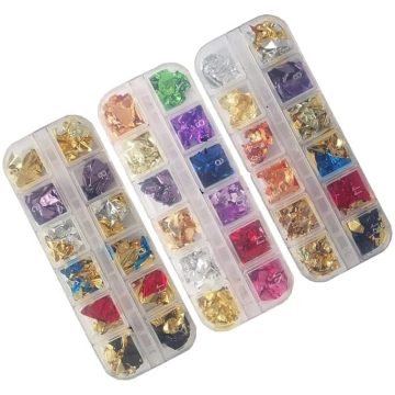 minkissy 3 kastes Nail Art Alumīnija folija Zelta