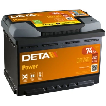Akumulators DETA POWER DB740 12V 74Ah 680A (278x17