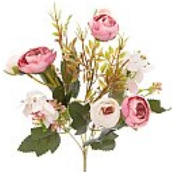 Makslīgo ziedu pušķis, 29cm, rozā
