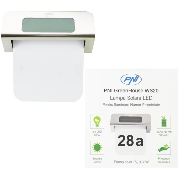 LED solar lamp PNI GreenHouse WS20 for property nu