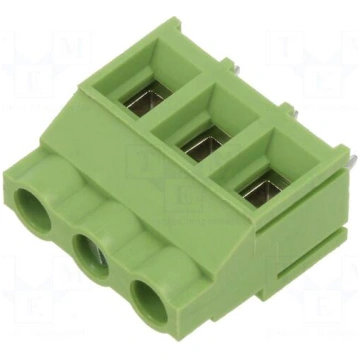 Connector: PCB terminal block | terminal | angled 
