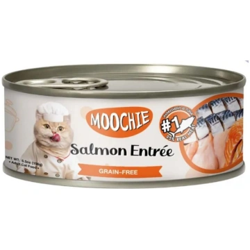 MOOCHIE TUNA & SALMON ENTRÉE IN BONE BROTH 156g un