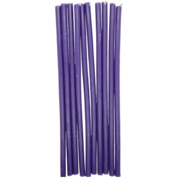 Violetas vaska sveces, 10 gab. - 1 stunda