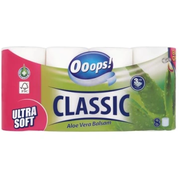 Tualetes papīrs OOOPS! Classic Aloe Vera 8ruļļi 59