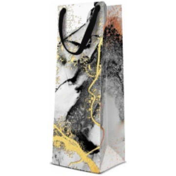 DĀVANU MAISIŅŠ PREMIUM, PUDELEI 12x37x10CM, MARBLE