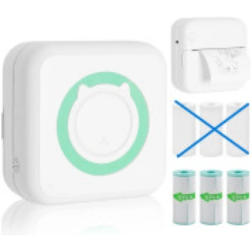 AURTEC mini termiskais printeris ar Bluetooth, pār