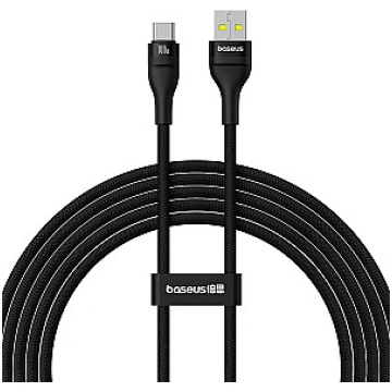 Baseus Flash 2 USB A uz USB C ātrās uzlādes kabeli