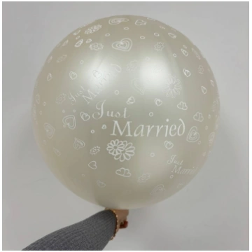 Lateksa balons ar zīmejumu, Just married, (40 cm) 