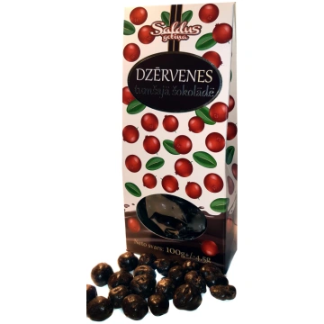 DZĒRVENES tumšajā šokolādē 0,1kg