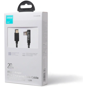 Leņķa kabelis iPhone Lightning - USB -C ātrai uzlā