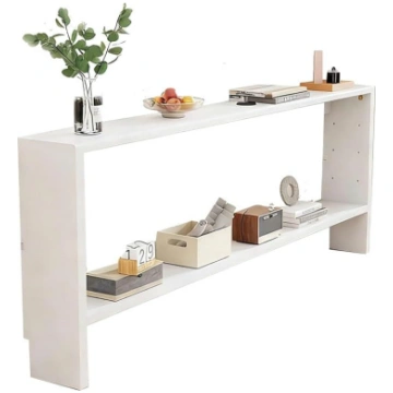Slim Console Table with Shelves, Solid Wood Sofa B