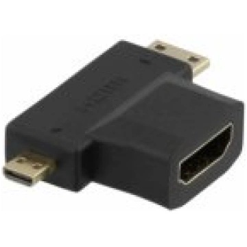 Deltaco Adapter HDMI-M - miniHDMI-F/ microHDMI-F B