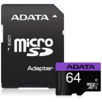 Atmiņas karte ADATA microSD 64GB (UHS-I Class 10) 