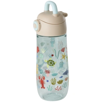 Rice - Plastic Kids Drinking Bottle with Blue Ocea