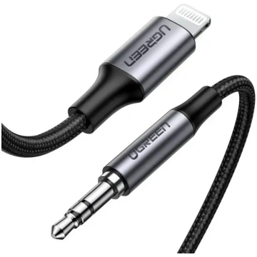 MFi Lightning uz 3.5mm AUX audio kabelis, 1m – Pel