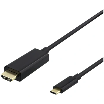 USB-C un HDMI kabelis DELTACO 4K UHD, apzeltīti sa
