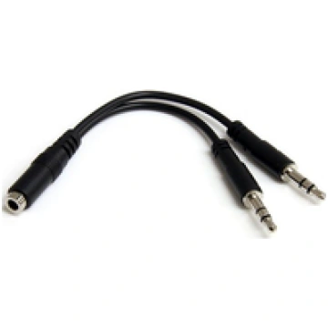 StarTech Jack 3.5mm - Jack 3.5mm x2 0.2m black (MU