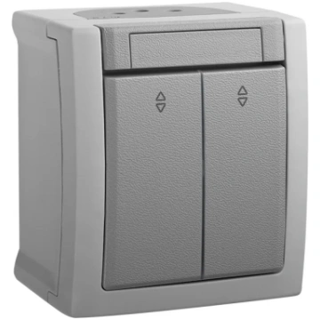 Pacific Grey (Quick Connection) Two Gang Switch-Tw
